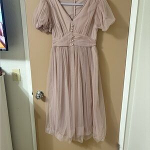 Elegant Pink Tulle Dress